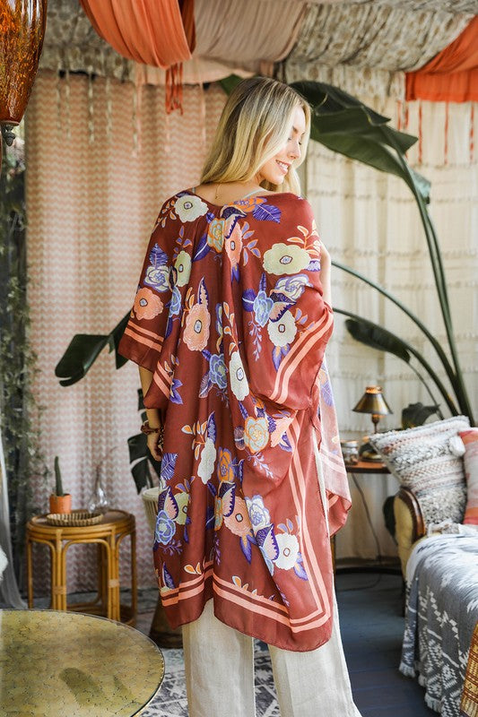 Wallflower Bloom Kimono w/ Tassels