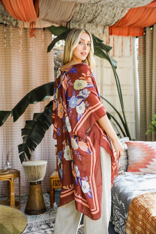 Wallflower Bloom Kimono w/ Tassels