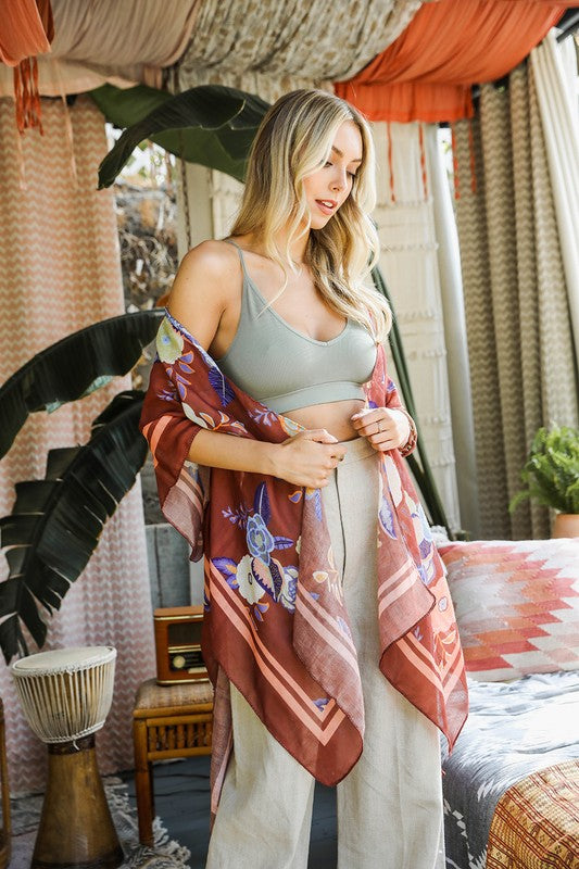 Wallflower Bloom Kimono w/ Tassels