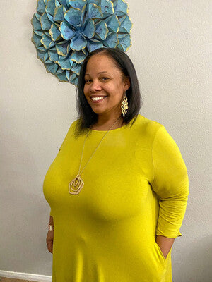 Wasabi 3/4 Sleeve Tunic with side pockets