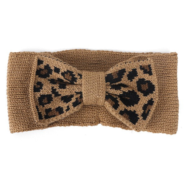 Leopard Bow Headband