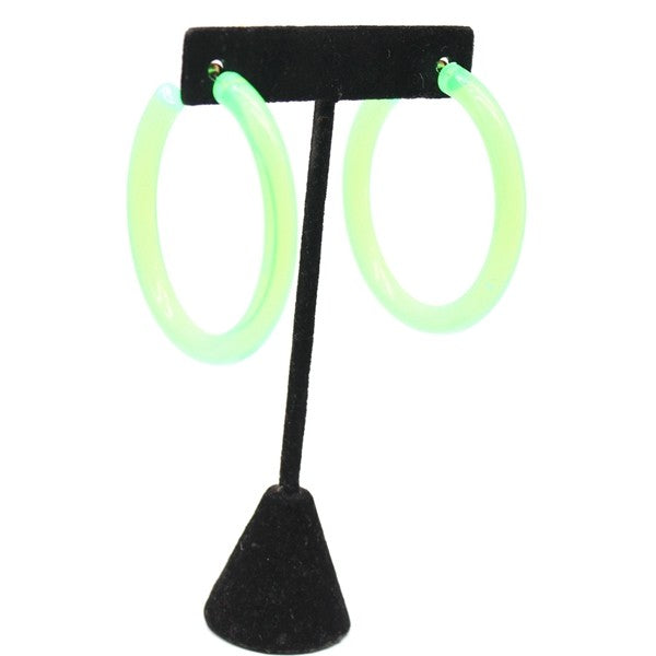 NEON HALF HOOP EARRINGS