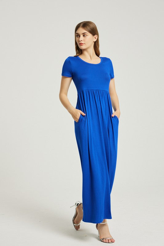 Women's Summer Casual Maxi Dress With Pocket