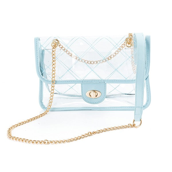 HIGH QUALITY QUILTED CLEAR PVC BAG