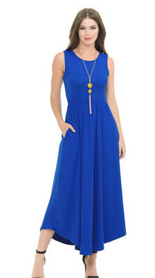 Sleeveless Maxi w/ Pockets