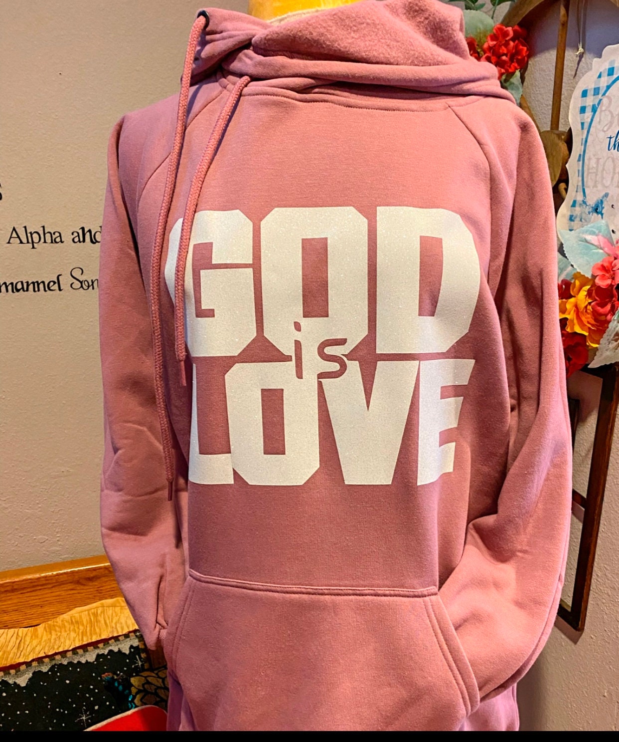 God is Love Side Tie Hoodie