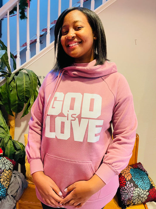 God is Love Side Tie Hoodie