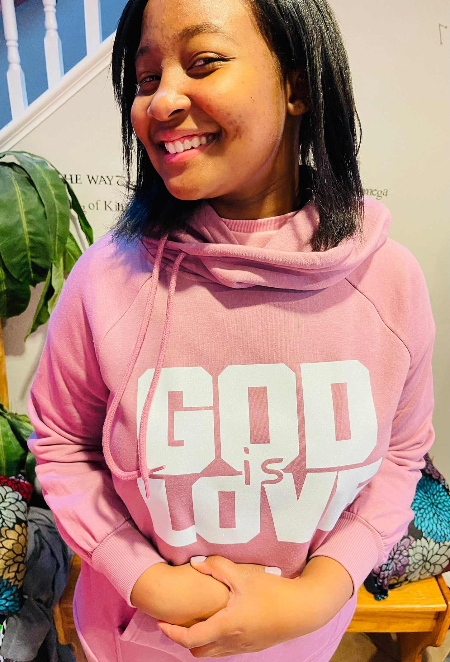 God is Love Side Tie Hoodie