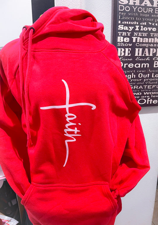 Faith Cross Side Tie Hoodie